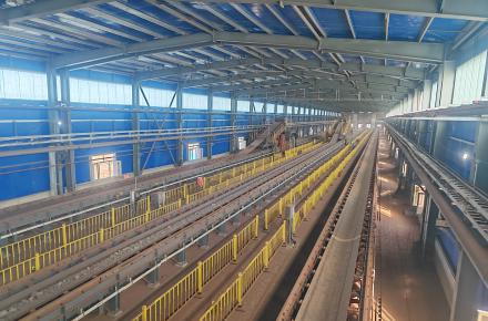 k8凯发总承包的酒钢原矿筒仓项目筒仓本体及收支料系统正式投运